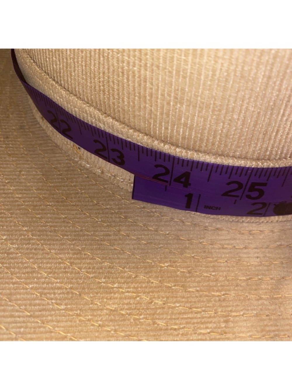 Vintage Levi Strauss & Co Cowboy Tan Western Hat Corduroy 7 USA Made - Picture 10 of 12